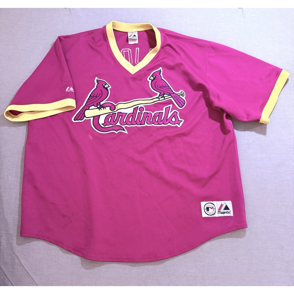 Albert Pujols #5 St. Louis Cardinals Majestic Pullover Sewn Jersey Men 56 Red